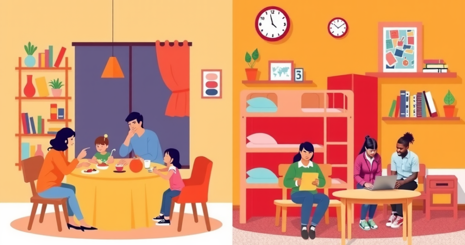 Family Life and Hostel Life Paragraph for Class 6-12, SSC, HSC, 150, 250, 300 Words