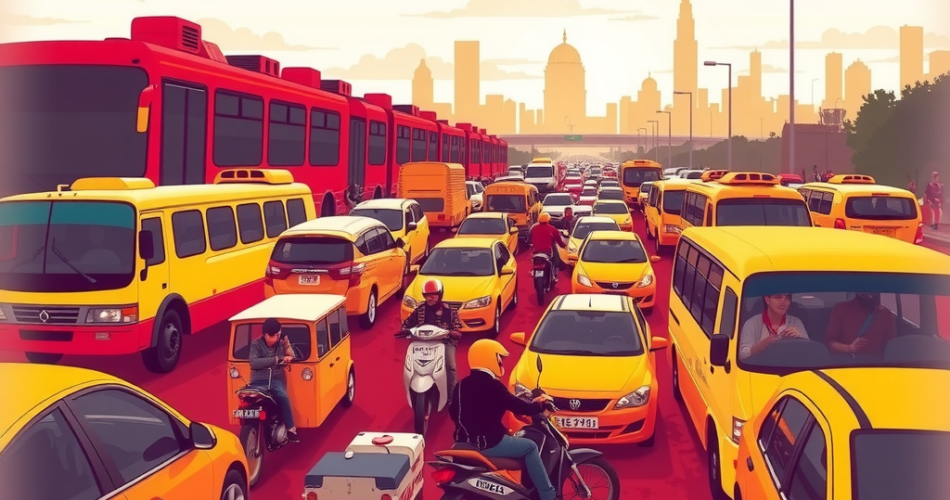 Traffic Jam Paragraph for Class 6-12, SSC, HSC, 150, 200, 300 Words