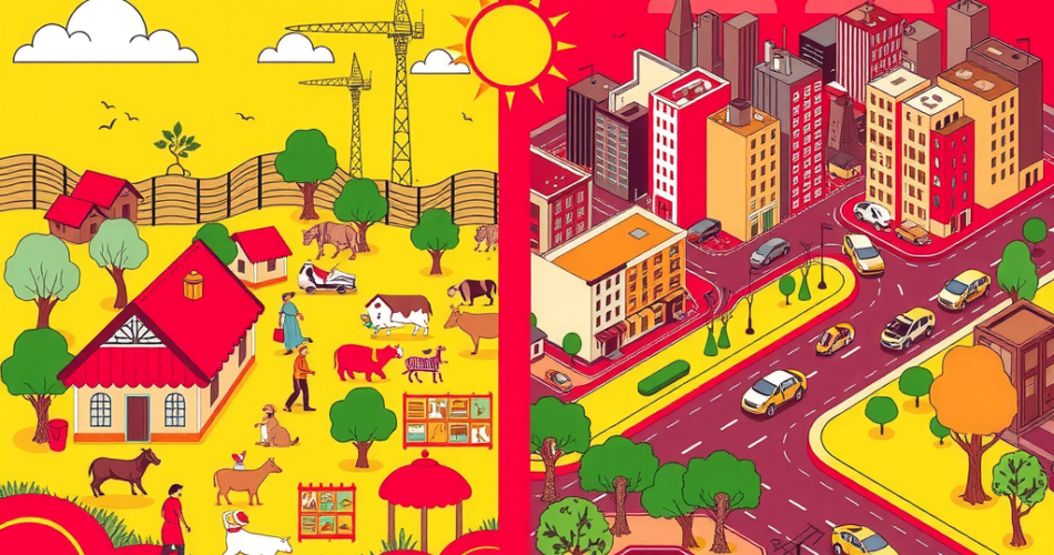 Village Life and City Life Paragraph for Class 6-12, SSC, HSC, 150, 200, 300 Words