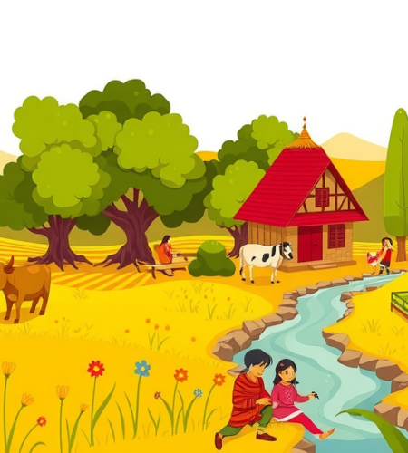 Village Life Paragraph for Class 6-12, SSC, HSC, 150, 250, 300 Words